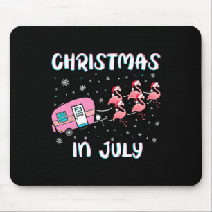 Weihnachten im Juli Sommer Camping Flamingo Anhäng Mousepad