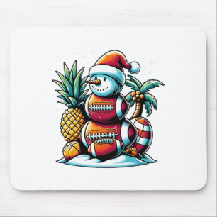 Weihnachten im Juli Sommer Fuß-Schneemann Lustiges Mousepad