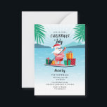 Weihnachten im Juli Sommer GRILLEN Beach Party Mitteilungskarte<br><div class="desc">Coole,  lustige,  helle Weihnachten im Juli Sommer Party Einladung für Freunde und Familie zu feiern,  Ihre Mitte des Jahres Party der Familie oder verzögert Weihnachten. Passen Sie diese Karte an,  indem Sie auf die Schaltfläche "Personalisieren" oben klicken,  um den Text des Platzhalters zu ändern</div>
