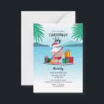Weihnachten im Juli Sommer GRILLEN Beach Party Mitteilungskarte<br><div class="desc">Coole,  lustige,  helle Weihnachten im Juli Sommer Party Einladung für Freunde und Familie zu feiern,  Ihre Mitte des Jahres Party der Familie oder verzögert Weihnachten. Passen Sie diese Karte an,  indem Sie auf die Schaltfläche "Personalisieren" oben klicken,  um den Text des Platzhalters zu ändern</div>