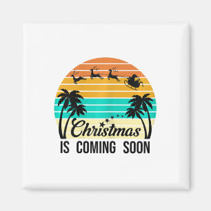 Weihnachten im Juli Sommer Lustiges Santa-Design a Magnet