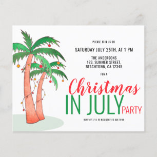 Weihnachten im Juli Sommer Party Flyer