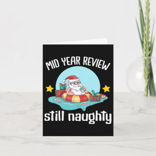 Weihnachten im Juli Sommer Santa Claus Beach Hawai Karte