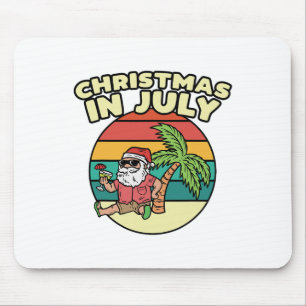 Weihnachten im Juli Sommer Santa Vintage Xmas Männ Mousepad