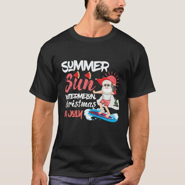 Weihnachten im Juli Sommer Sonne Weihnachtswasser T-Shirt (Vorderseite)