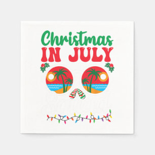 Weihnachten im Juli Sommer Wassermelone Weihnachts Serviette