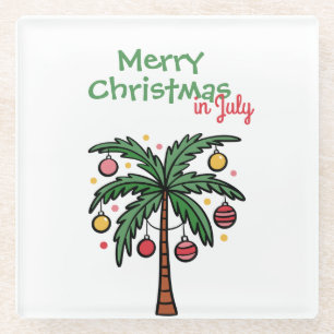 Weihnachten im Juli Sommer-Weihnachtsfeier Glasuntersetzer