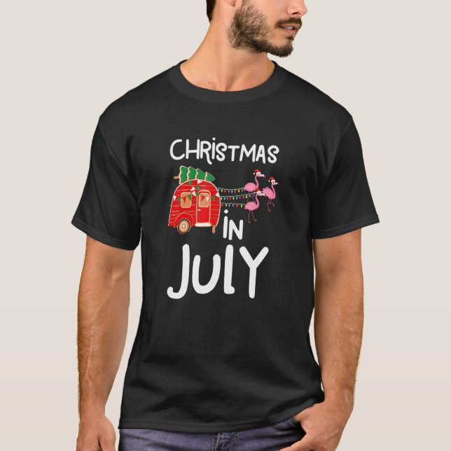 Weihnachten im Juli Sommercampingplatz T-Shirt (Vorderseite)