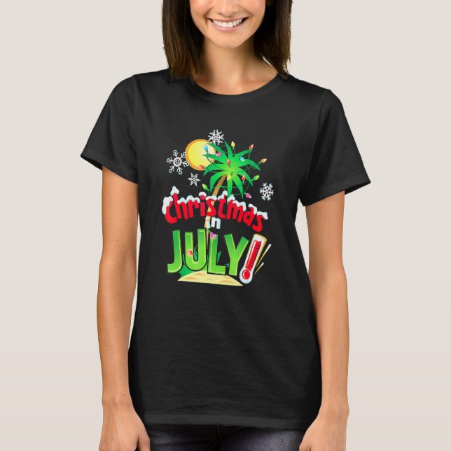 Weihnachten im Juli Sommerferien Beach Party Fami T-Shirt (Vorderseite)