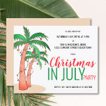 Weihnachten im Juli Sommerferien-Party Einladung<br><div class="desc">Budget Weihnachten im Juli Sommer Party Einladung. Feiern wir Weihnachten im Juli mit einem Party! Freuen Sie sich auf das Weihnachtsfest mit den von Hand gezeichnet Palmen, die mit Lichtern und Bauern dekoriert sind. Passen Sie diese Einladungen mit Ihren Details an und genießen Sie den Spaß! Original Zeichnend © Michele...</div>