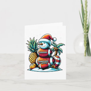 Weihnachten im Juli Sommerfußball Snowman Funny Ch Karte