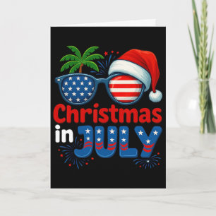 Weihnachten im Juli Sommerstrand Hawaii Santa USA Karte