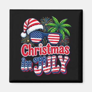 Weihnachten im Juli Sommerstrand Hawaii Santa Usa Magnet