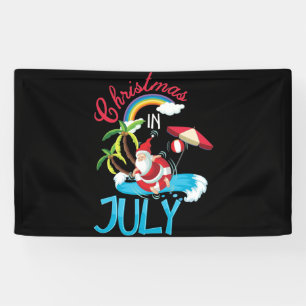 Weihnachten im Juli Sommerurlaub am Strand Banner