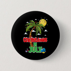 Weihnachten im Juli Sommerurlaub Beach Weihnachten Button