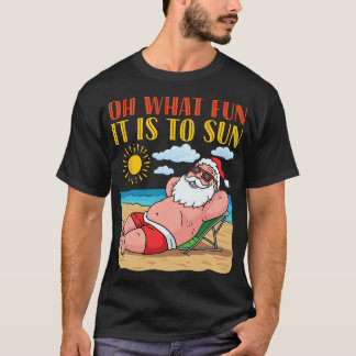 Weihnachten im Juli Sonnige Weihnachtsmannmütze So T-Shirt