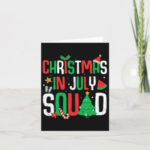 Weihnachten im Juli Squad Funny Summer Beach Vacat Karte