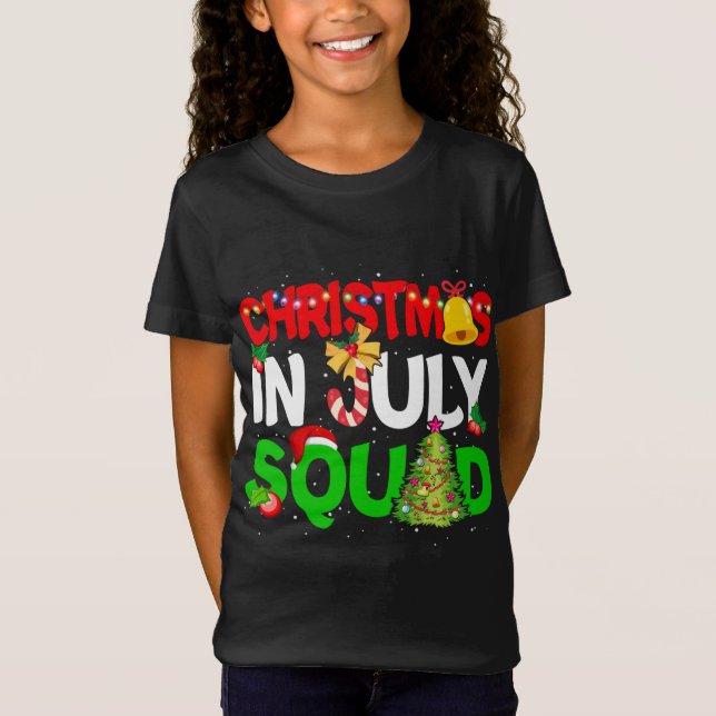 Weihnachten im Juli Squad Funny Summer Xmas T-Shirt (Vorderseite)