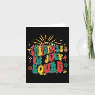 Weihnachten im Juli Squad Groovy Retro Beach Somme Karte