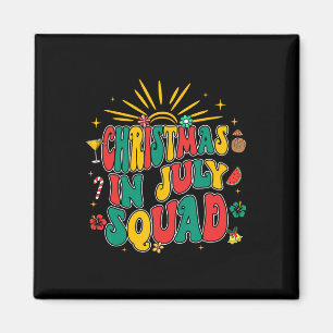 Weihnachten im Juli Squad Groovy Retro Beach Somme Magnet