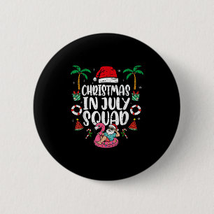 Weihnachten im Juli Squad lustige Sommerferien Män Button