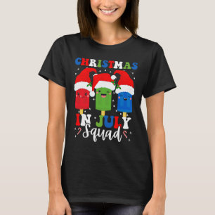 Weihnachten im Juli Squad Santa Hüte Popsicles Xma T-Shirt