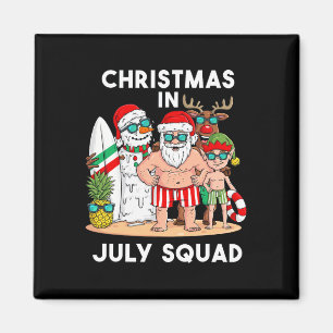 Weihnachten im Juli Squad Santa und Freunde Xmas J Magnet