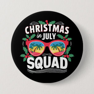 Weihnachten im Juli Squad Sonnenbrille Sommer Stra Button