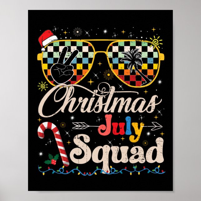 Weihnachten im Juli Squad Sungles Summer Beach Fun Poster (Vorne)