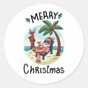 Weihnachten im Juli Square Sticker Postkarte