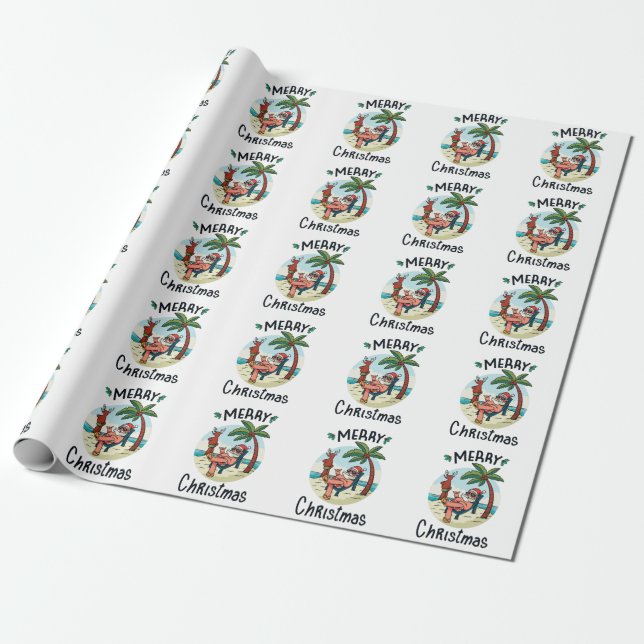 Weihnachten im Juli Square Sticker Postkarte Geschenkpapier (Ungerollt)