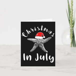 Weihnachten im Juli Starfish Weihnachtsmannmütze T Karte
