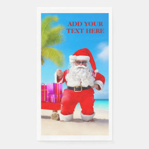 Weihnachten im Juli Strand oder Sommerparty Serviette