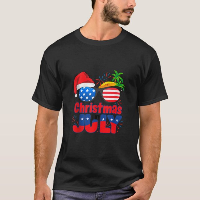Weihnachten im Juli Summer Beach Hawaii Santa USA  T-Shirt (Vorderseite)
