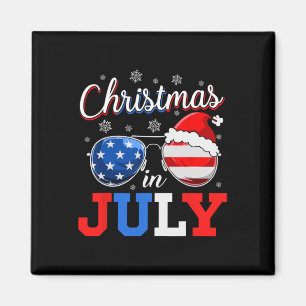 Weihnachten im Juli Sungles Santa Amerikanische Fl Magnet