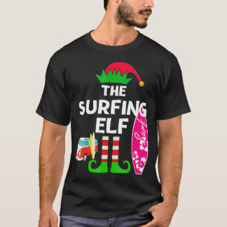 Weihnachten im Juli Surfen Elf Sommer Beach Vacati T-Shirt