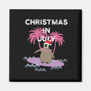 Weihnachten im Juli Surfer Pinguin  Magnet