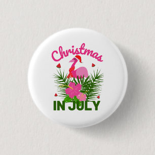 Weihnachten im Juli süßer Sommer Flamingo Button