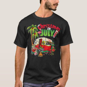 Weihnachten im Juli T Funny Santa Summer Camping T-Shirt