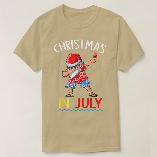 Weihnachten im Juli T-Shirt Funny Dabbing Santa Su (Design vorne)