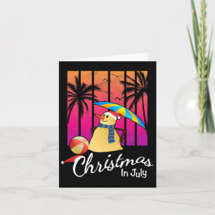 Weihnachten im Juli T-Shirt Funny Snowman Summer B Karte