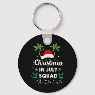 Weihnachten im Juli-Team Lustiger Sommer Xmas-Sant Schlüsselanhänger