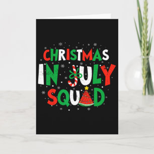 Weihnachten im Juli-Team Lustiger Sommerurlaub Män Karte