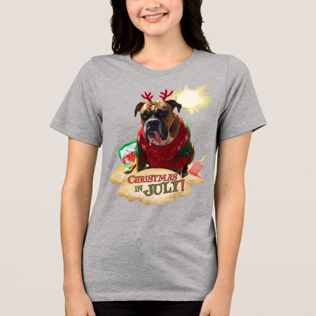 Weihnachten im Juli! Tri-Blend Shirt (Vorderseite)