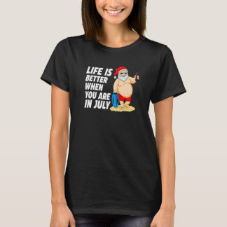 Weihnachten im Juli-Tropenstrand-Urlaubsparty Chri T-Shirt