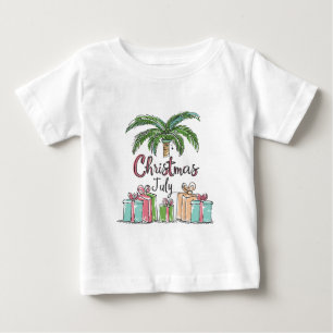 Weihnachten im Juli Tropische Feiertagsgeschenke & Baby T-shirt