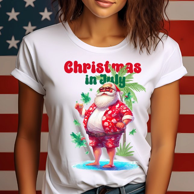 Weihnachten im Juli-Tropischen Weihnachten-Funny S T-Shirt (Von Creator hochgeladen)