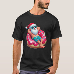 Weihnachten im Juli Tropischer Weihnachtsmann auf  T-Shirt