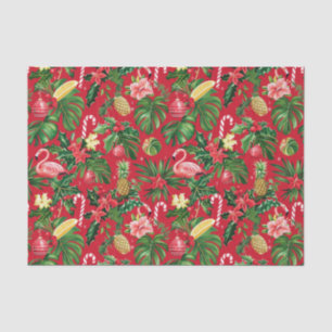 Weihnachten im Juli tropisches Muster Seidenpapier