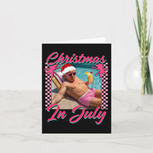 Weihnachten im Juli Trump Funny Chillin Santa Hawa Karte